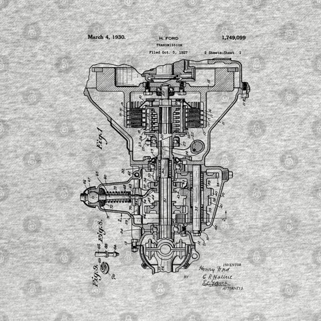 Henry Ford Transmission Patent Black by Luve